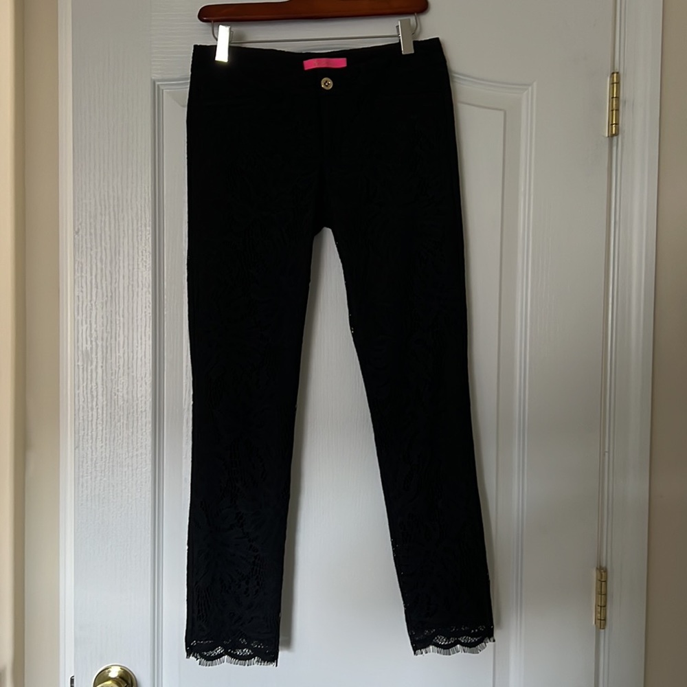 🌟🌟🌟NWOT🌟🌟🌟 Lily Pulitzer black lace pants - Picture 3 of 8